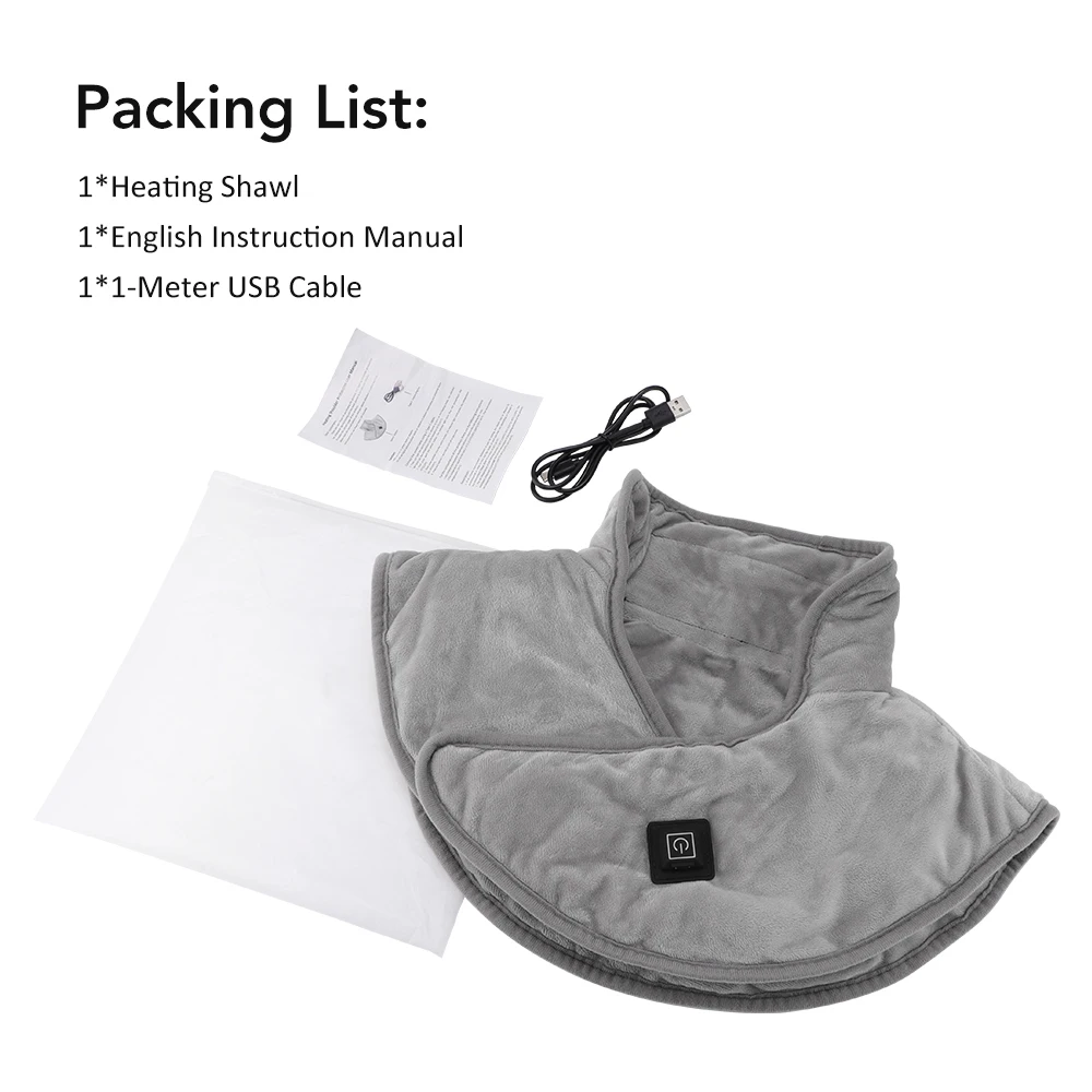 Electric Heated Neck & Shoulder Wrap – Cervical Heat Therapy Shawl - packaging