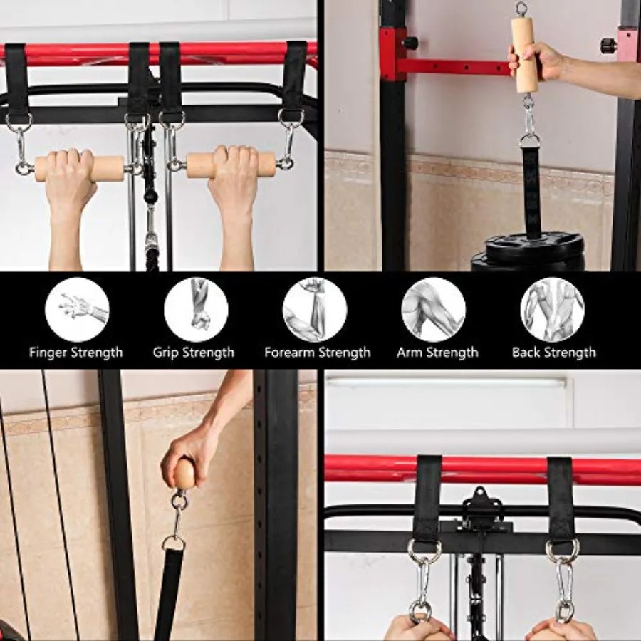Wooden Pull Up Grips & Balls Set – Rock Climbing Holds Grip Strength Trainer - size and dimensions