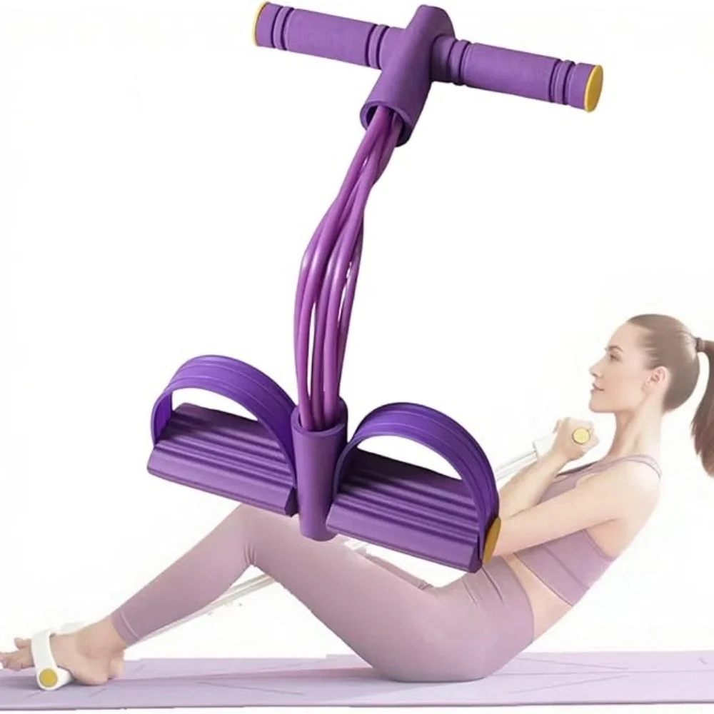 21-Piece Resistance Band Set with Foot Pedal & Ankle Straps – Home Gym Kit
