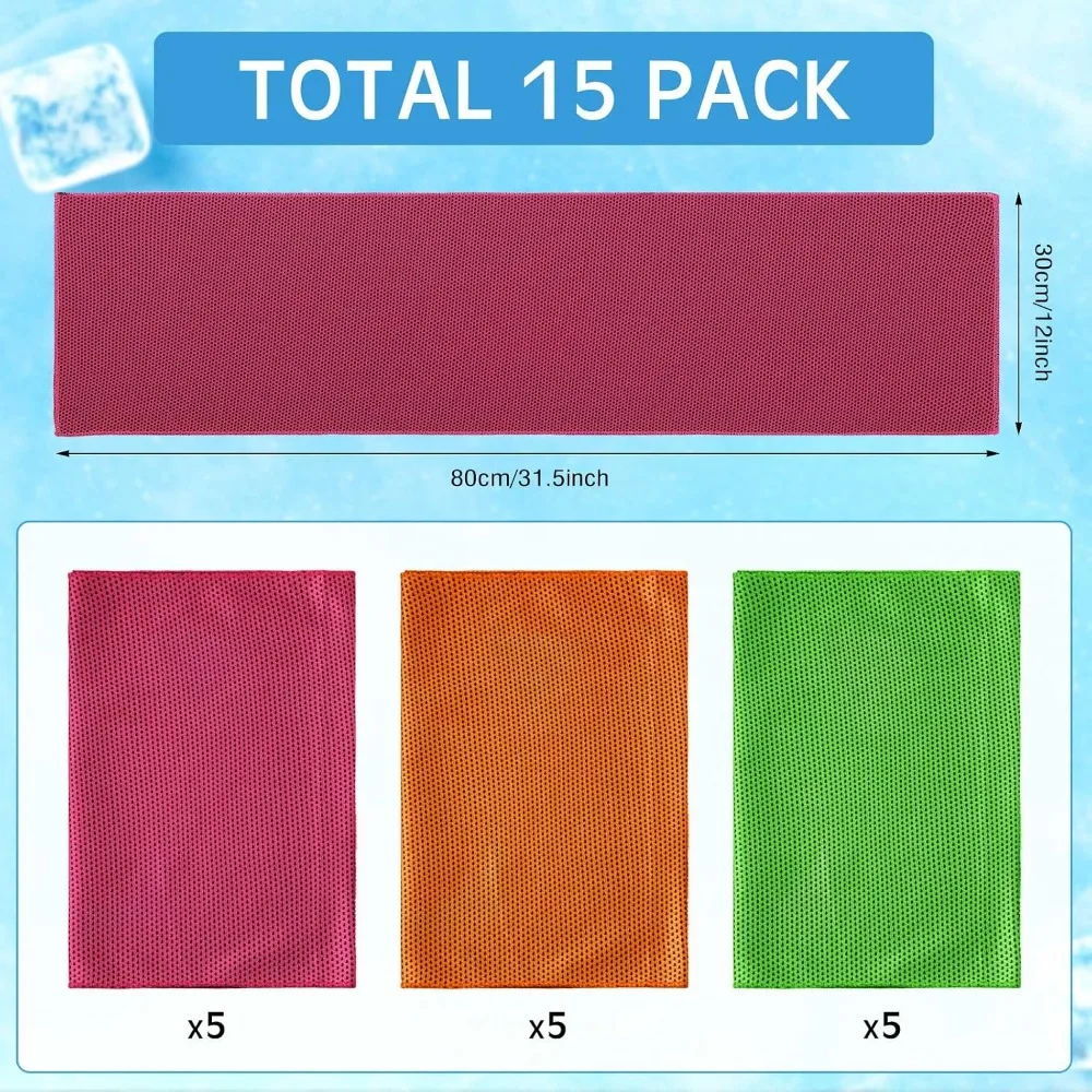 Cooling Towel 32x12in – Evaporative Microfiber Ice Towel for Gym, Running & Hot Weather - close-up detail