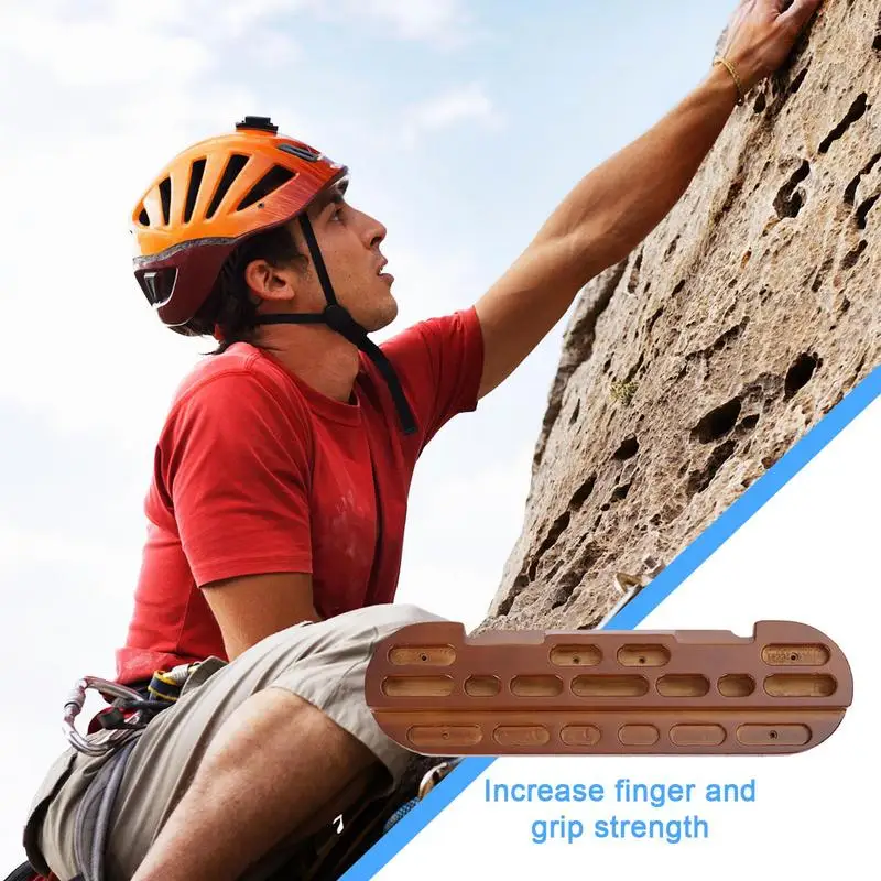 Wooden Climbing Hangboard – Non-Slip Fingerboard Grip Strength Trainer - alternate view