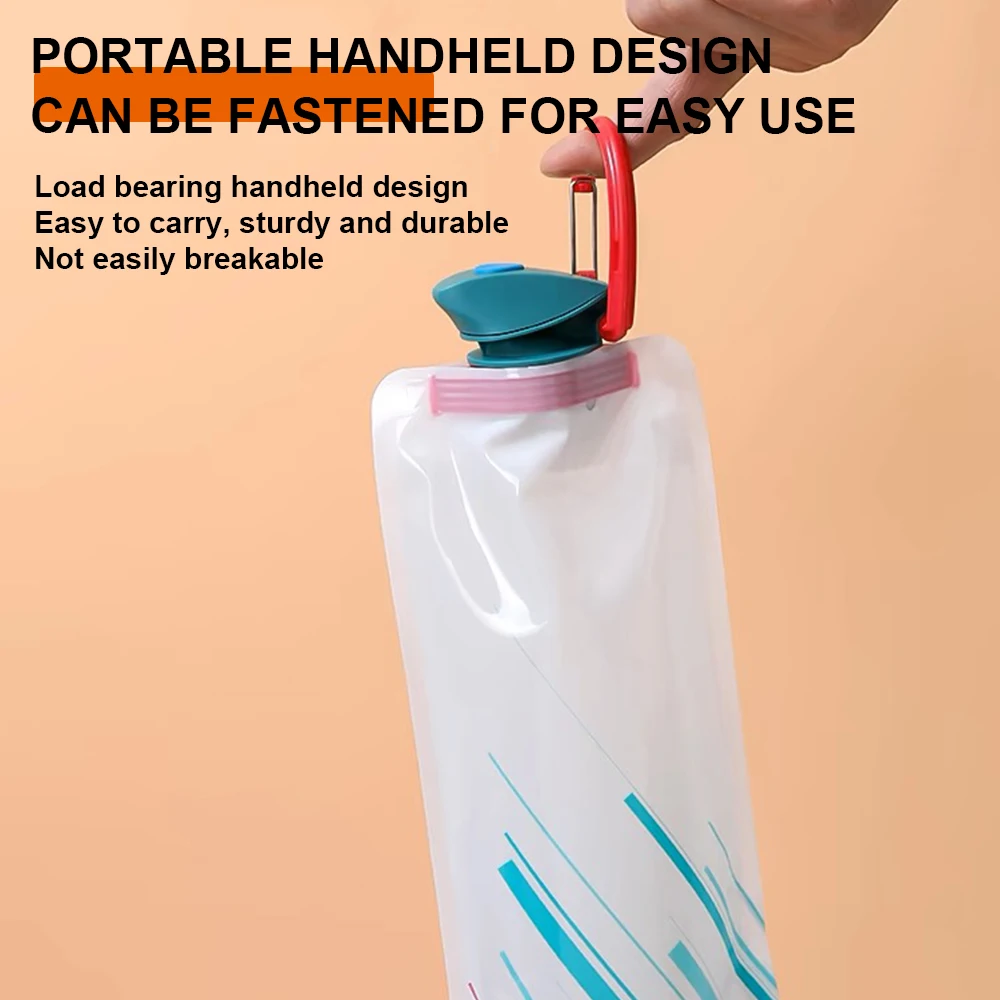 Collapsible Water Bottle 0.7L – Foldable Bag for Cycling & Hiking - size and dimensions