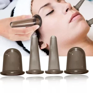 Silicone Cupping Massage Cups – Face & Body Gua Sha Suction Set