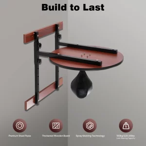 Wall-Mounted Speed Bag Platform – 360° Swivel Boxing Kit