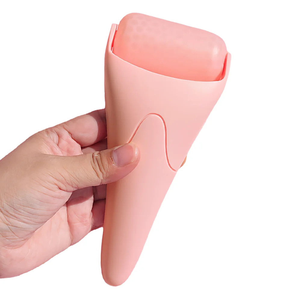 Face Ice Roller – Cold Therapy Facial Massager for Puffiness & Post-Workout Recovery - in use