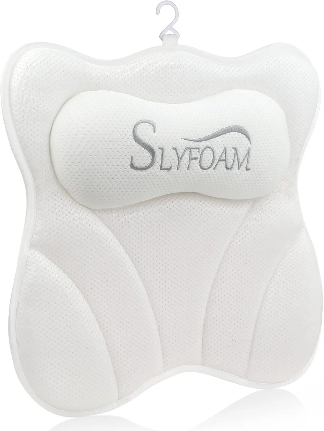 Bath Pillow with Suction Cups – 4D Mesh Neck & Back Spa Headrest - alternate view