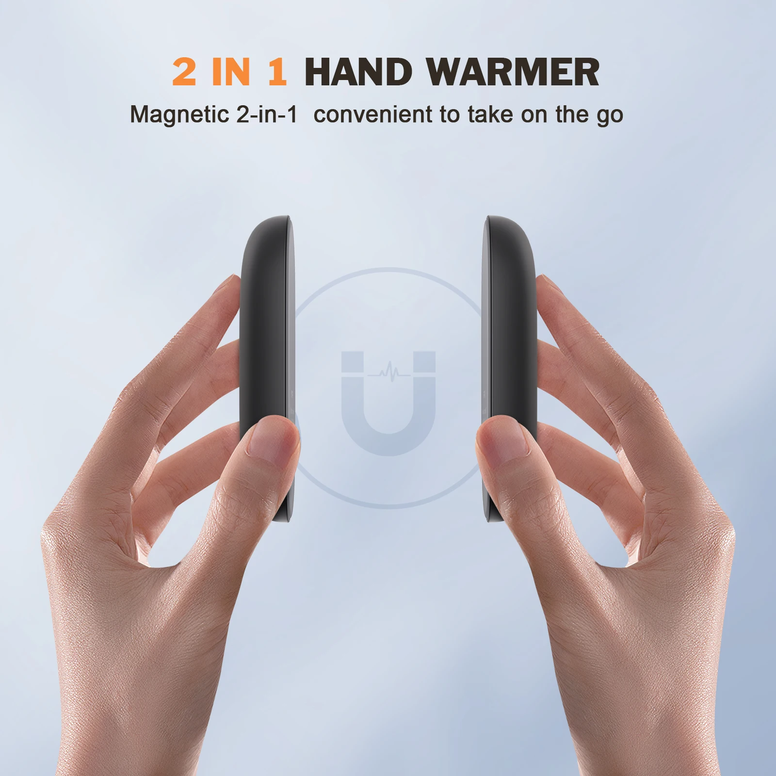 Rechargeable Hand Warmers 2-Pack – 8hr Magnetic Heat Therapy for Cold Hands & Stiff Joints - close-up detail