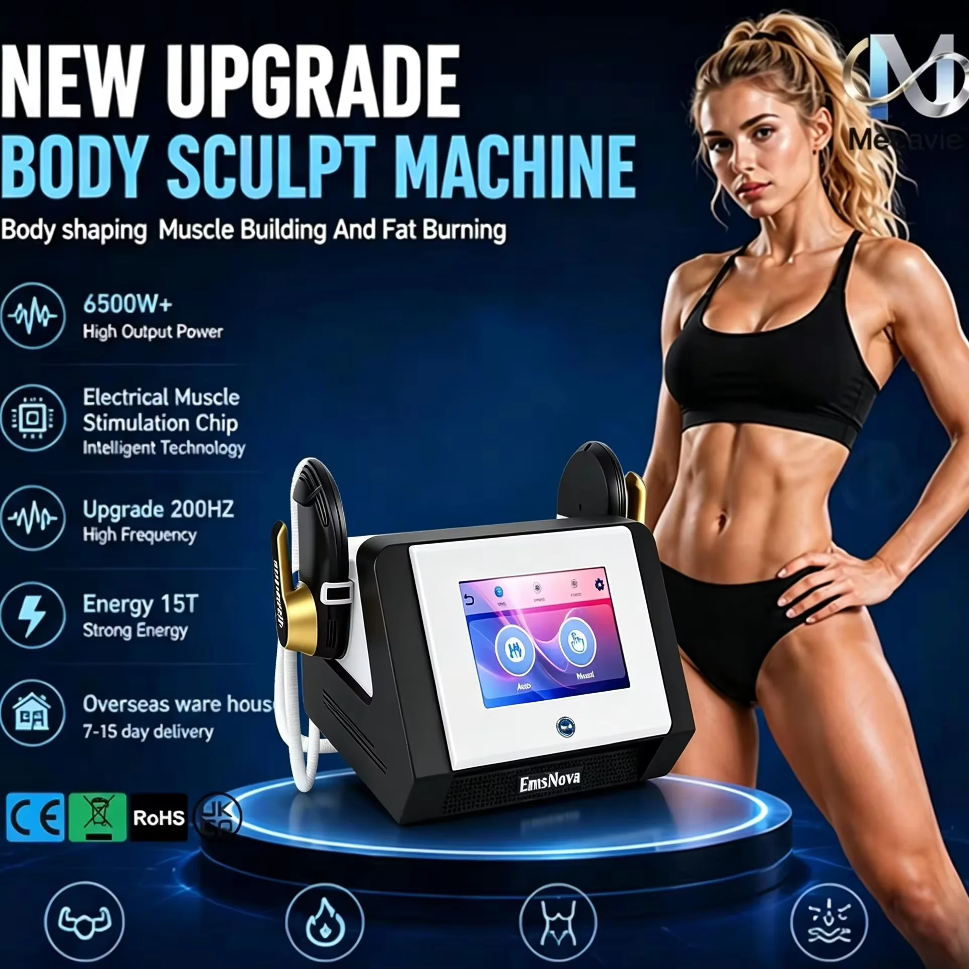 EMS Body Sculpting Machine – 4/5-Handle Muscle Stimulator