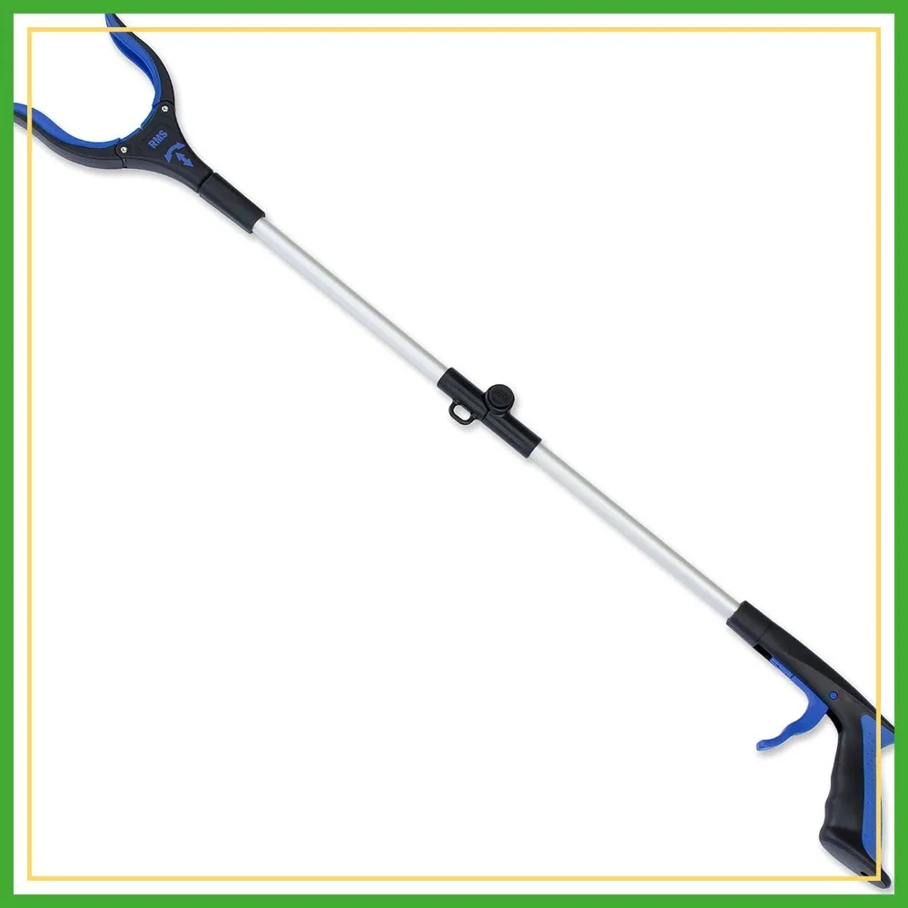 34" Extra Long Reacher Grabber – Foldable Rotating Jaw Reaching Aid