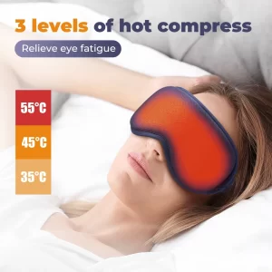 Heated Steam Eye Mask – Electric Warm Compress with Timer & 3D Massage
