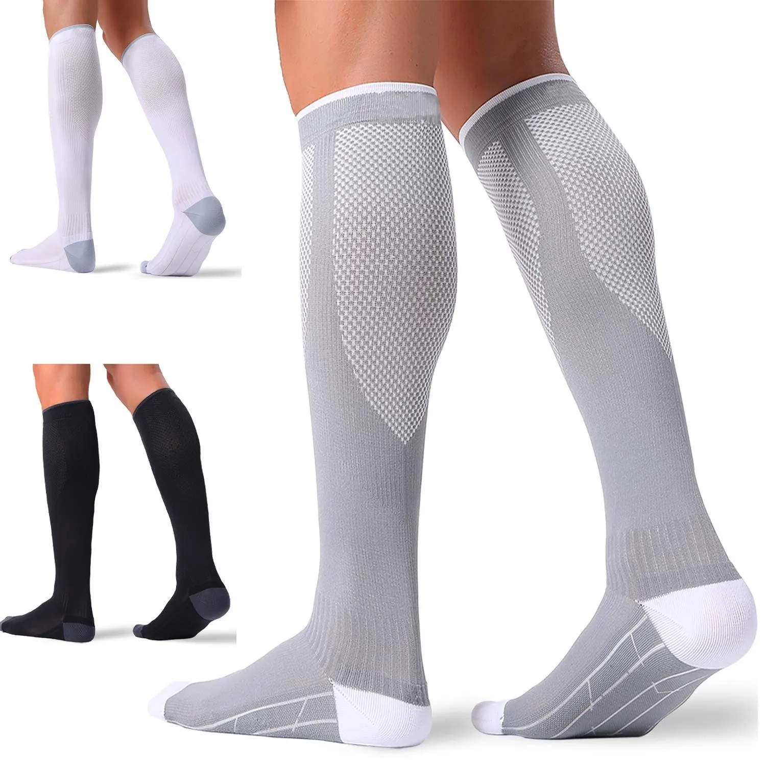 Compression Calf Socks for Running, Cycling & Hiking – Men & Women