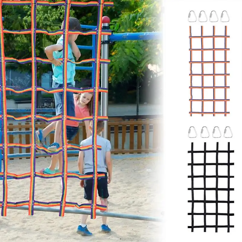 Climbing Cargo Net 89" x 46" – Polyester Rope Ladder for Ninja & Swing Sets