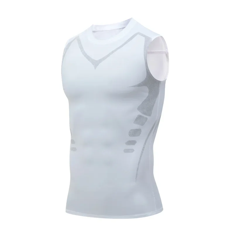 Men's Ice Silk Compression Vest - Cooling Quick-Dry Base Layer Tank Top M-4XL - side view