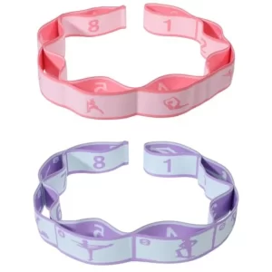 Adjustable Stretch Straps – 2pc Elastic Yoga Flexibility Bands