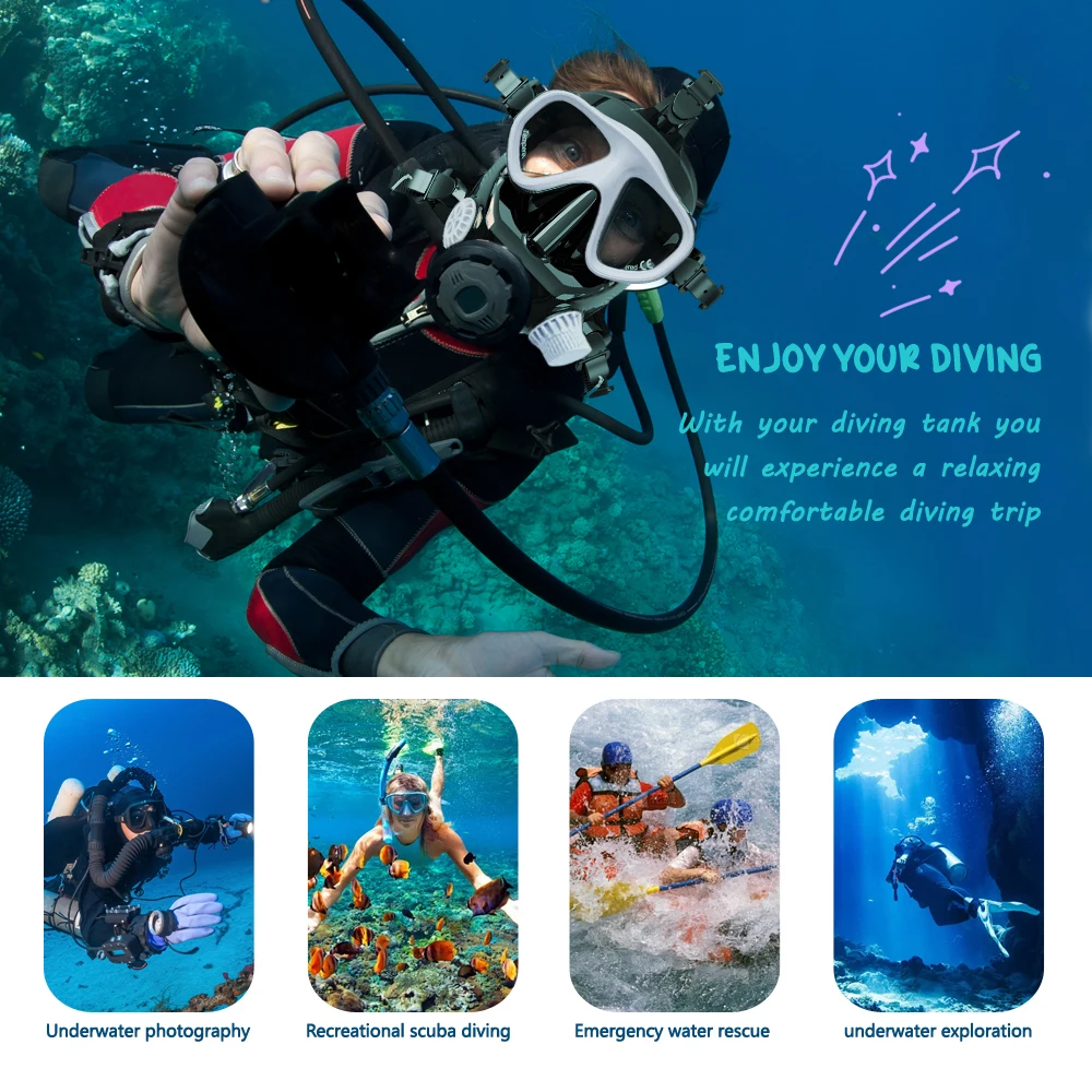 Full-Face Snorkel Mask – 180° Panoramic View, Silicone Seal, Dry-Top Snorkel - color options