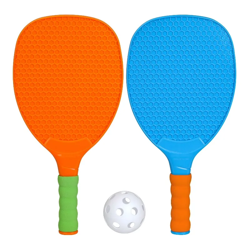 Pickleball Set – 2 Paddles & Ball Starter Kit for Beginners & Family Play - in use