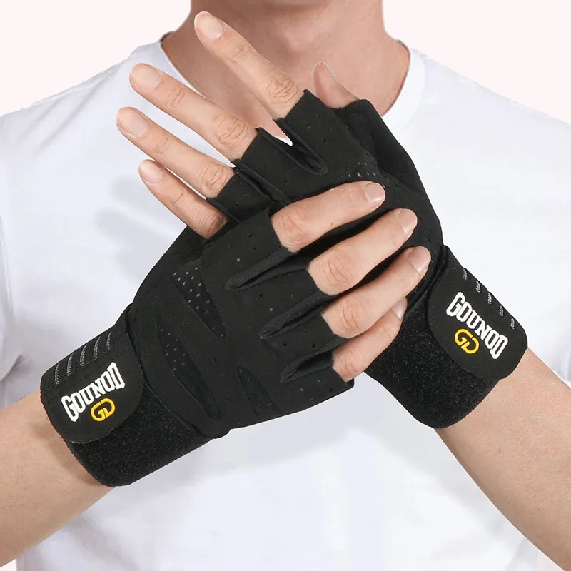 Weightlifting Gloves with Wrist Support – Breathable Anti-Slip Gym Gloves - alternate view