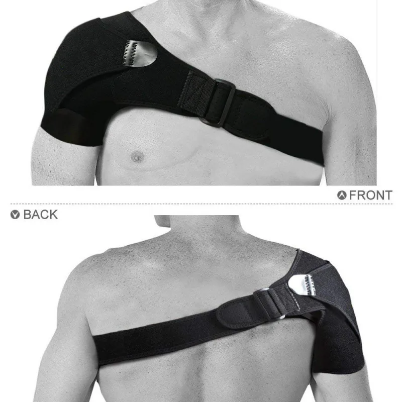 Shoulder Brace with Pressure Pad Suitable for Both Men and Women - in use