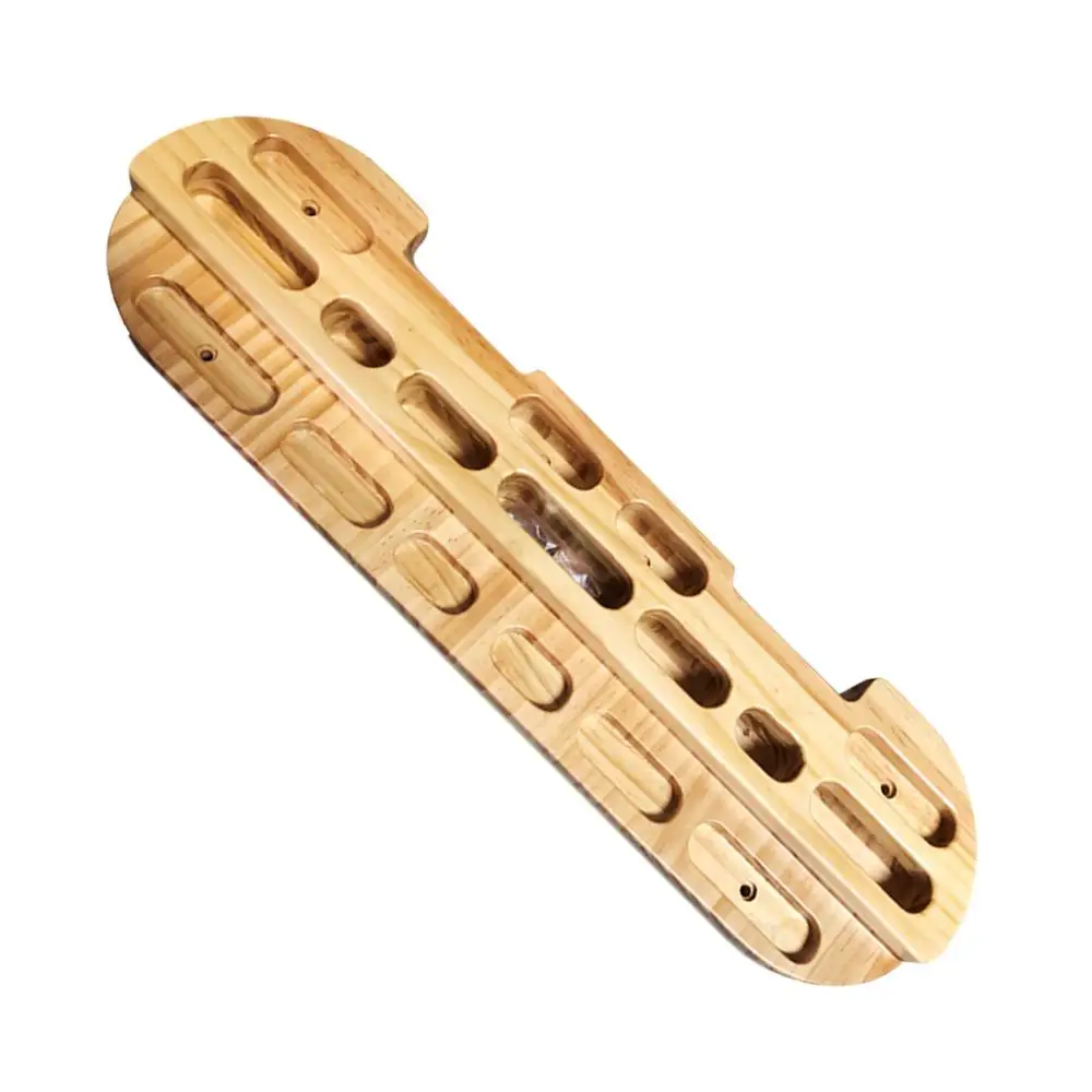 Wooden Climbing Hangboard – Non-Slip Fingerboard Grip Strength Trainer - texture detail
