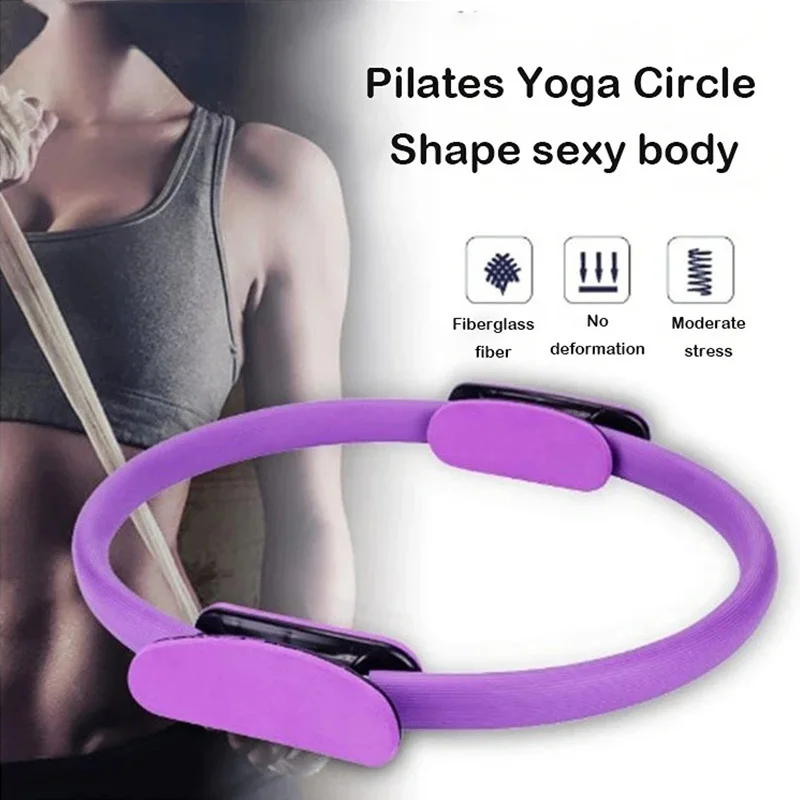Pilates Ring – Yoga Fitness Circle for Inner Thigh, Core & Glute Training - in use
