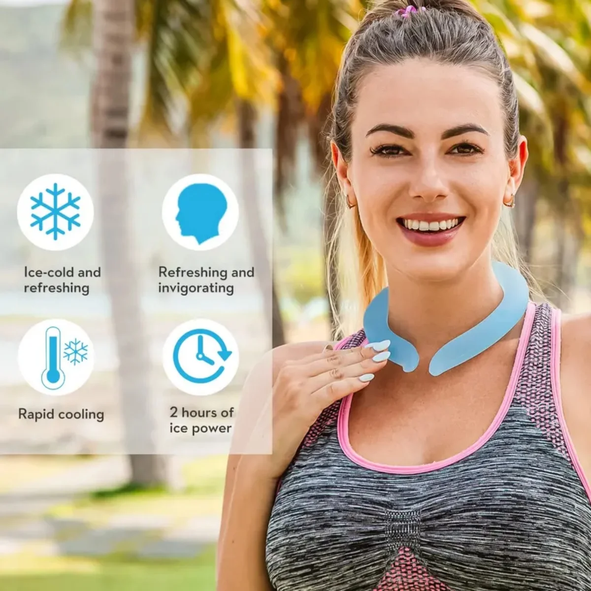 Cooling Neck Ring – Reusable Ice Gel Neck Wrap for Heat Relief & Outdoor Work - size and dimensions