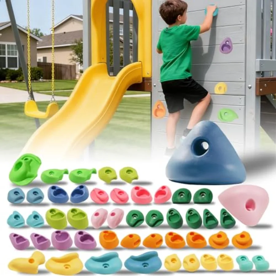Rock Climbing Holds Set – Wall Grips Kit for Indoor & Outdoor Climbing Walls - texture detail
