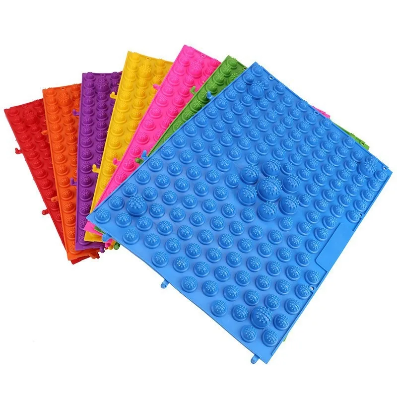 Acupuncture Foot Massage Mat – 2pc Reflexology Walking Mat Set - in use