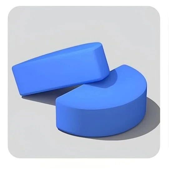 1 2Pcs Non-Slip Yoga Block Half Round Stretching Brick Home Fitness - side view