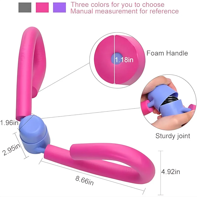 Leg Squeeze Trainer - Fleece Inner-Thigh & Adductor Exerciser for Home Use - color options