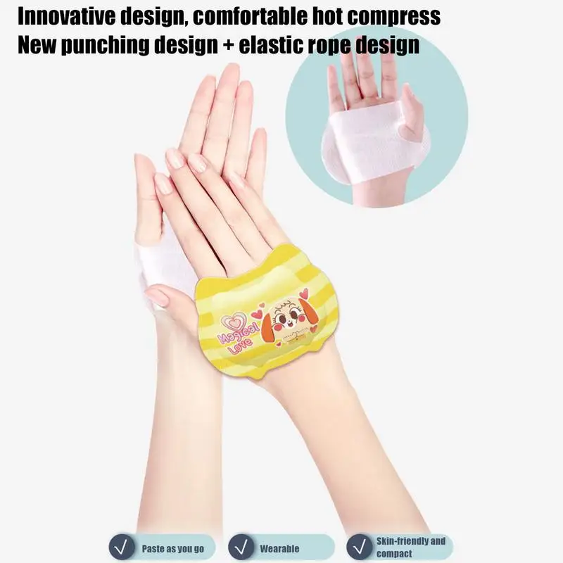 Cotton blend Self Heating Winter Warm pads Wearable Disposable Hand Foot - size and dimensions