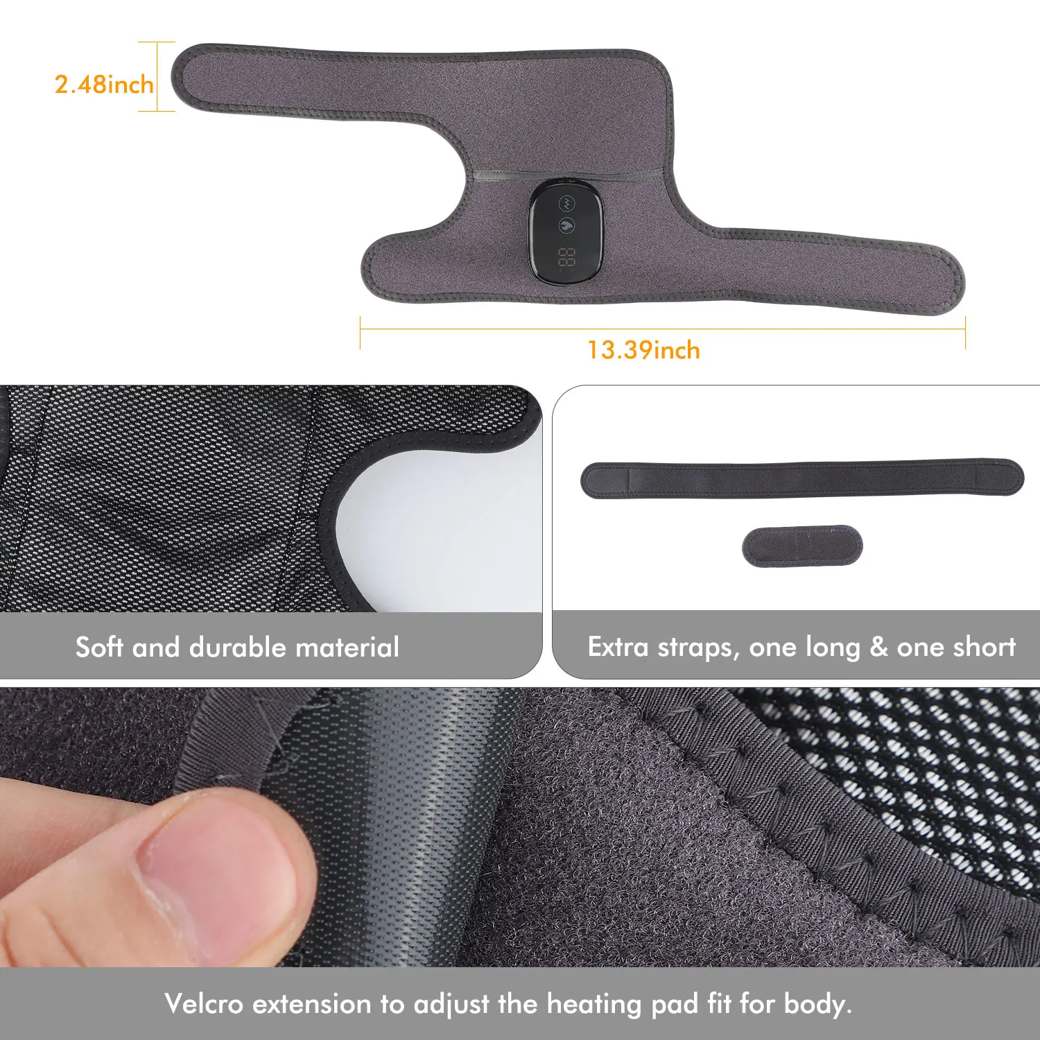 Electric Heated Knee Massager – Vibration & Heat Therapy Knee Pad - color options