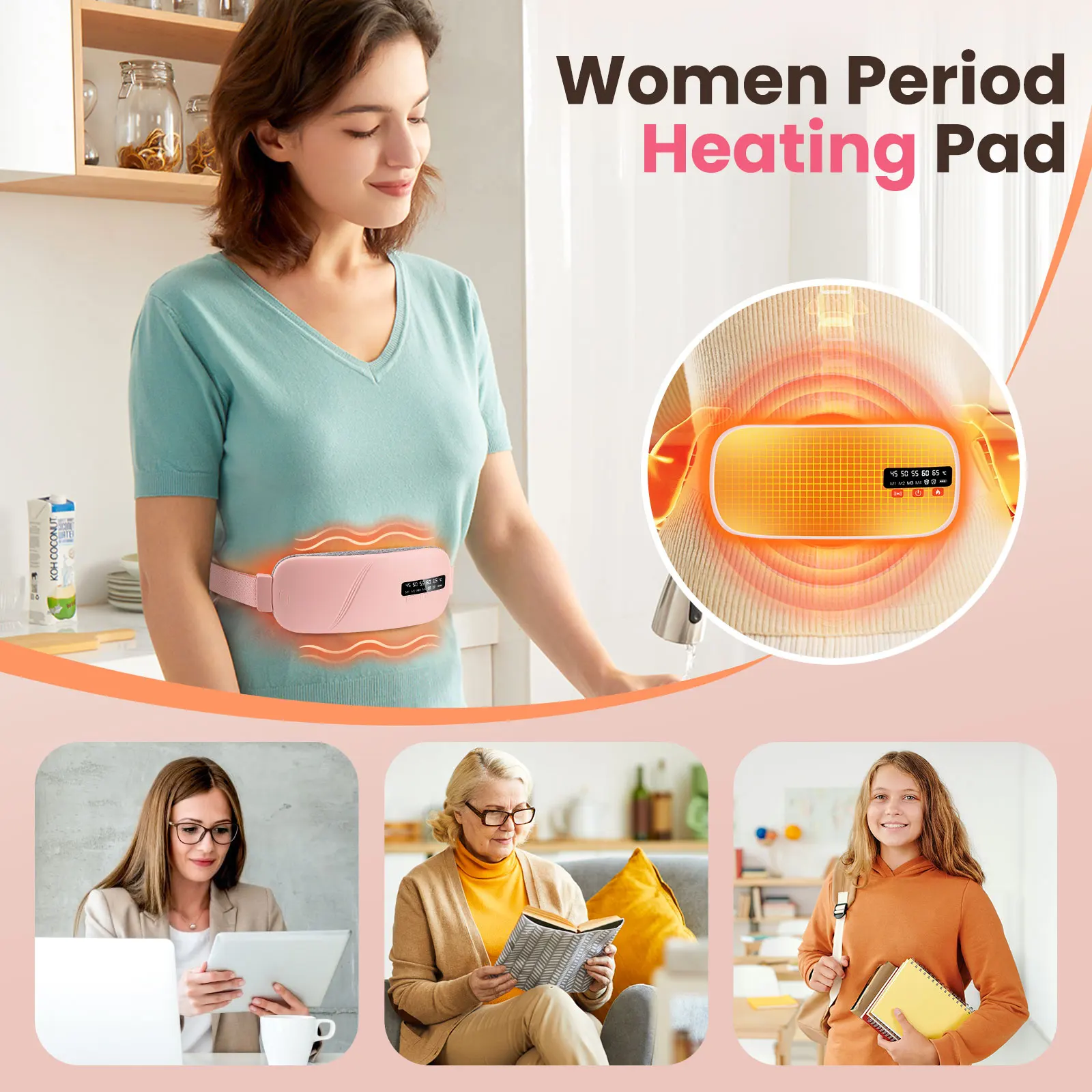 5-Mode Heated Vibration Waist Massager – Lumbar Support Belt - alternate view