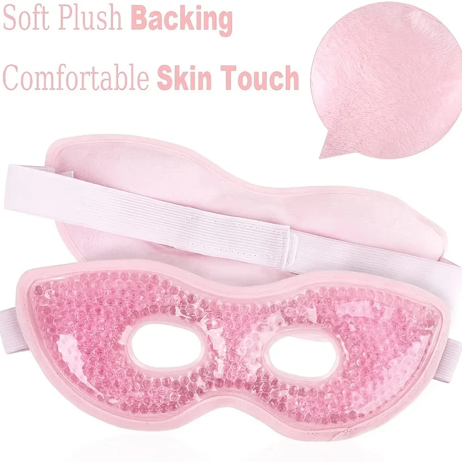 Cooling Gel Eye Mask – Reusable Hot & Cold Compress with Eye Holes - close-up detail