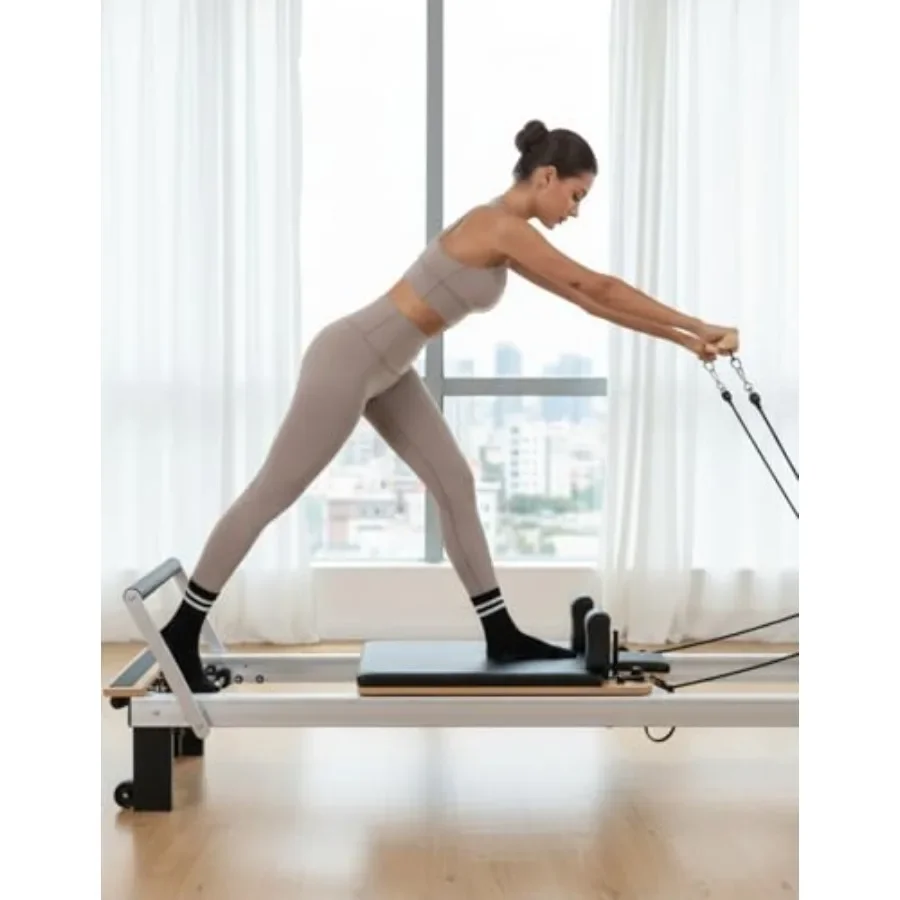 Non-Slip Pilates Grip Socks for Women – Barre, Yoga & Studio Athletic Socks - in use