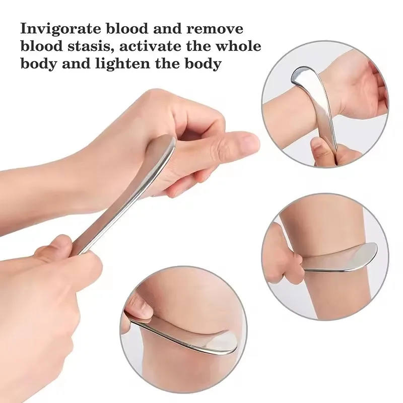 Stainless Steel Gua Sha Scraper – IASTM Fascia Tool for Back, Arms & Legs - alternate view