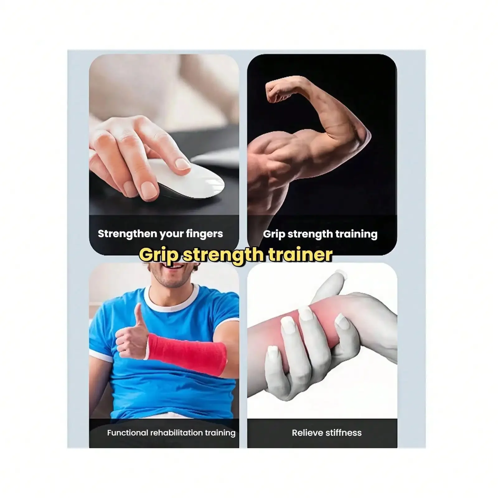 Adjustable Hand Grip Strengthener with Counter – Forearm & Finger Trainer - in use