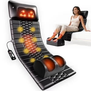 Shiatsu Full Body Massage Mat with Heat – 10 Motors, 9 Intensity Levels