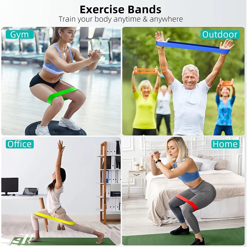 Resistance Loop Band Set – Glute, Hip & Leg Training Bands, 5 Levels - alternate view