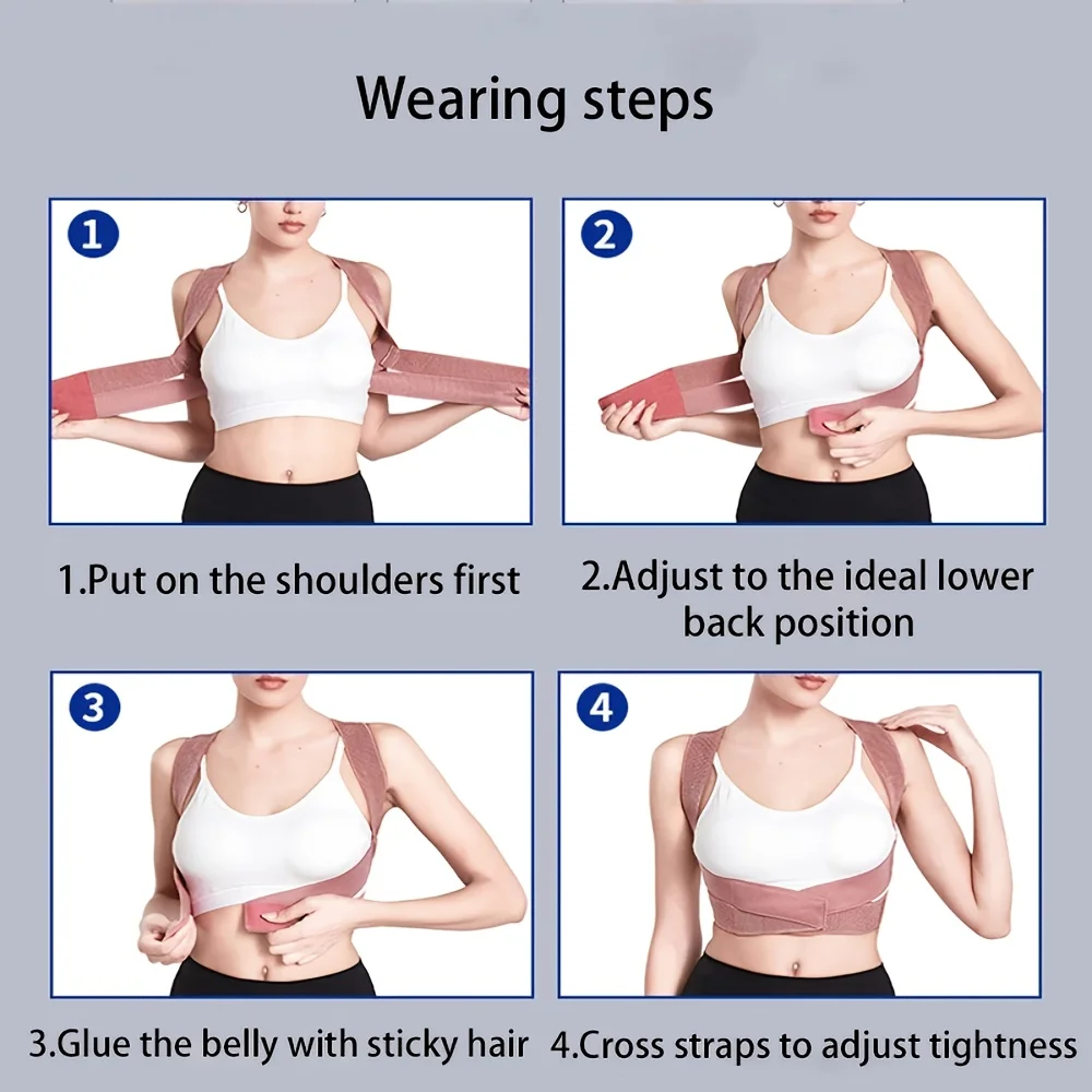 Posture Corrector Brace – Invisible Under-Shirt Shoulder & Upper Back Support - size and dimensions