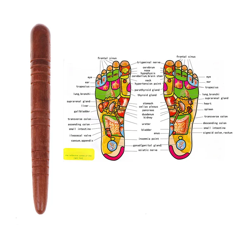 Wooden Acupoint Massage Stick – Meridian Trigger Point Tool - in use