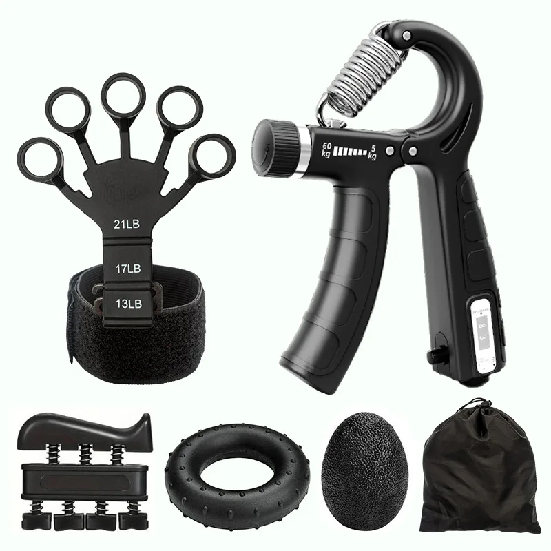 Heavy Duty Hand Gripper 5–60kg – Adjustable R-Shape Grip Trainer - packaging