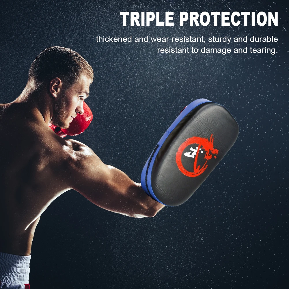 Curved Kick Pad – PU Leather Hand & Foot Target for Muay Thai & Taekwondo - size and dimensions