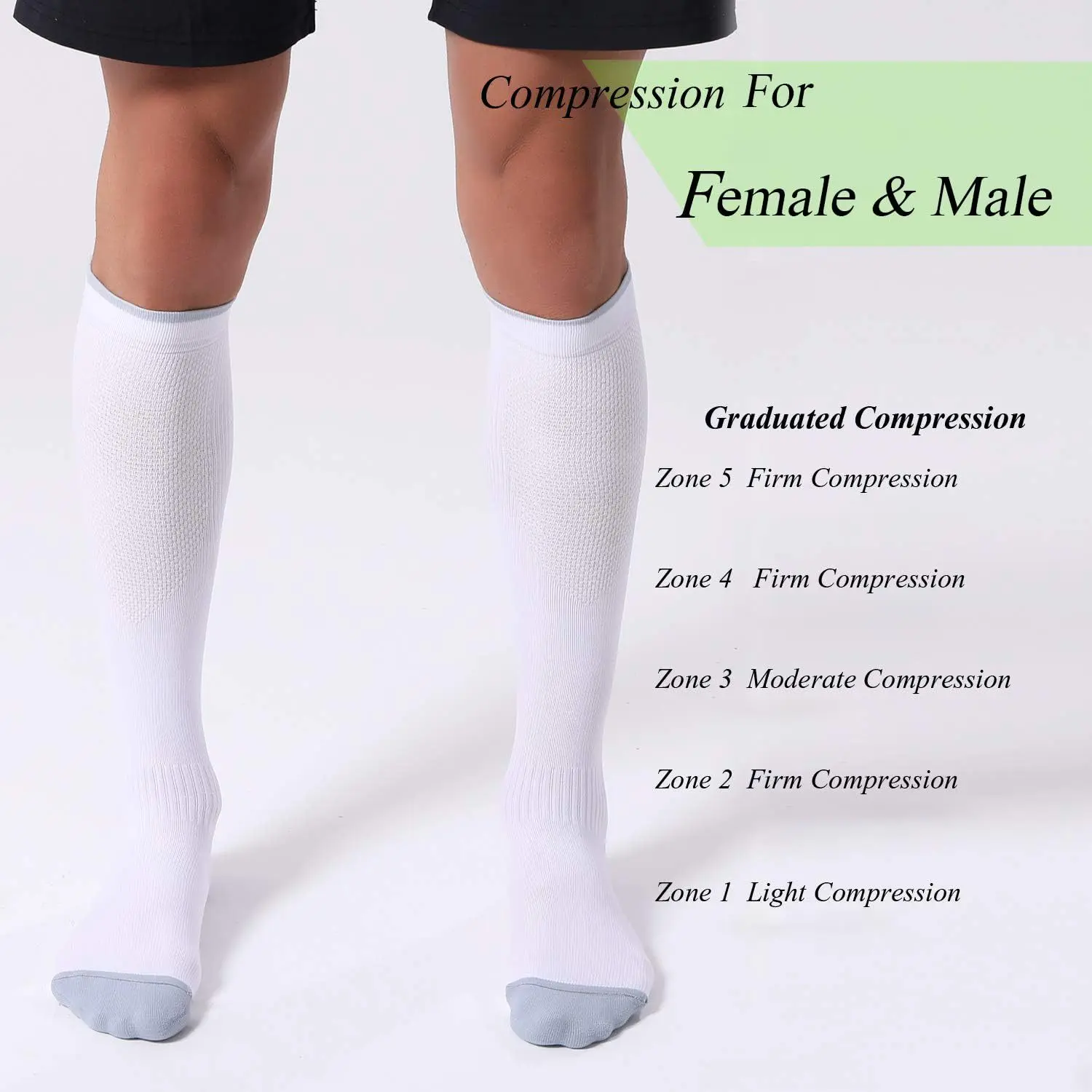 Compression Calf Socks for Running, Cycling & Hiking – Men & Women - in use