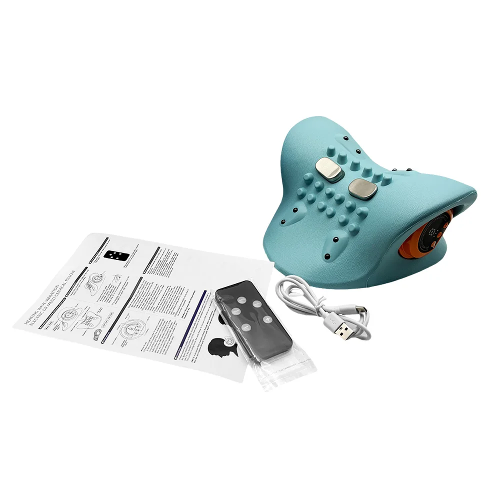 Electric Cervical Traction Pillow – Neck Stretcher with EMS Pulse & Vibration - packaging