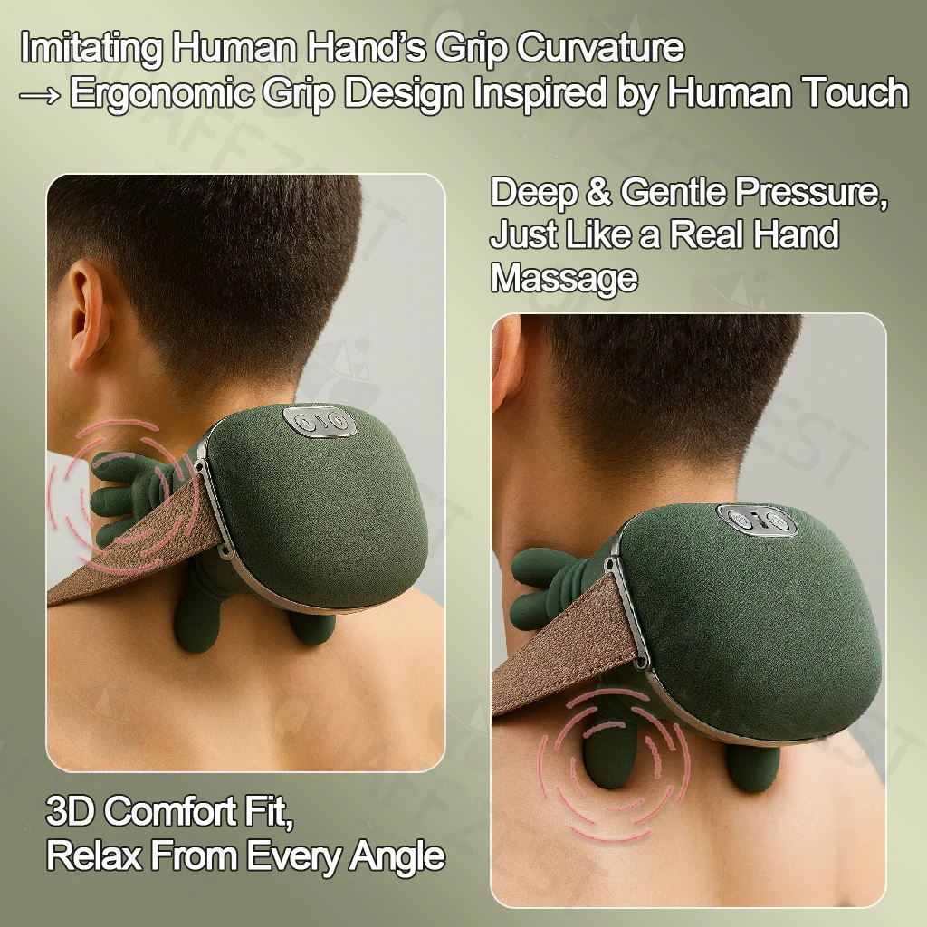 Bionic Finger Neck & Shoulder Massage Shawl – Cordless Kneading Massager - alternate view