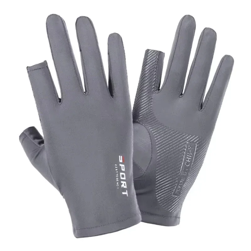 Ice Silk Halffinger Cycling Gloves for Men Women Outdoor Sports Fitness - detail view