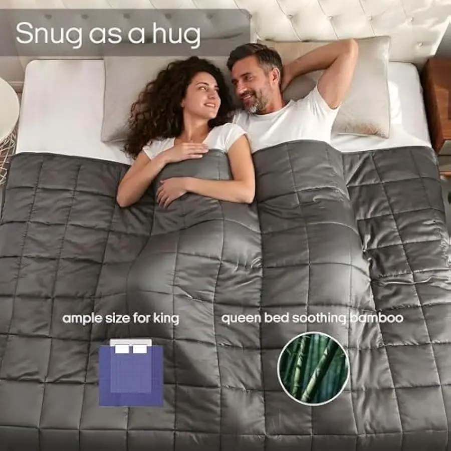 Cooling Weighted Blanket – 100% Bamboo Viscose, Queen, for Hot Sleepers - color options