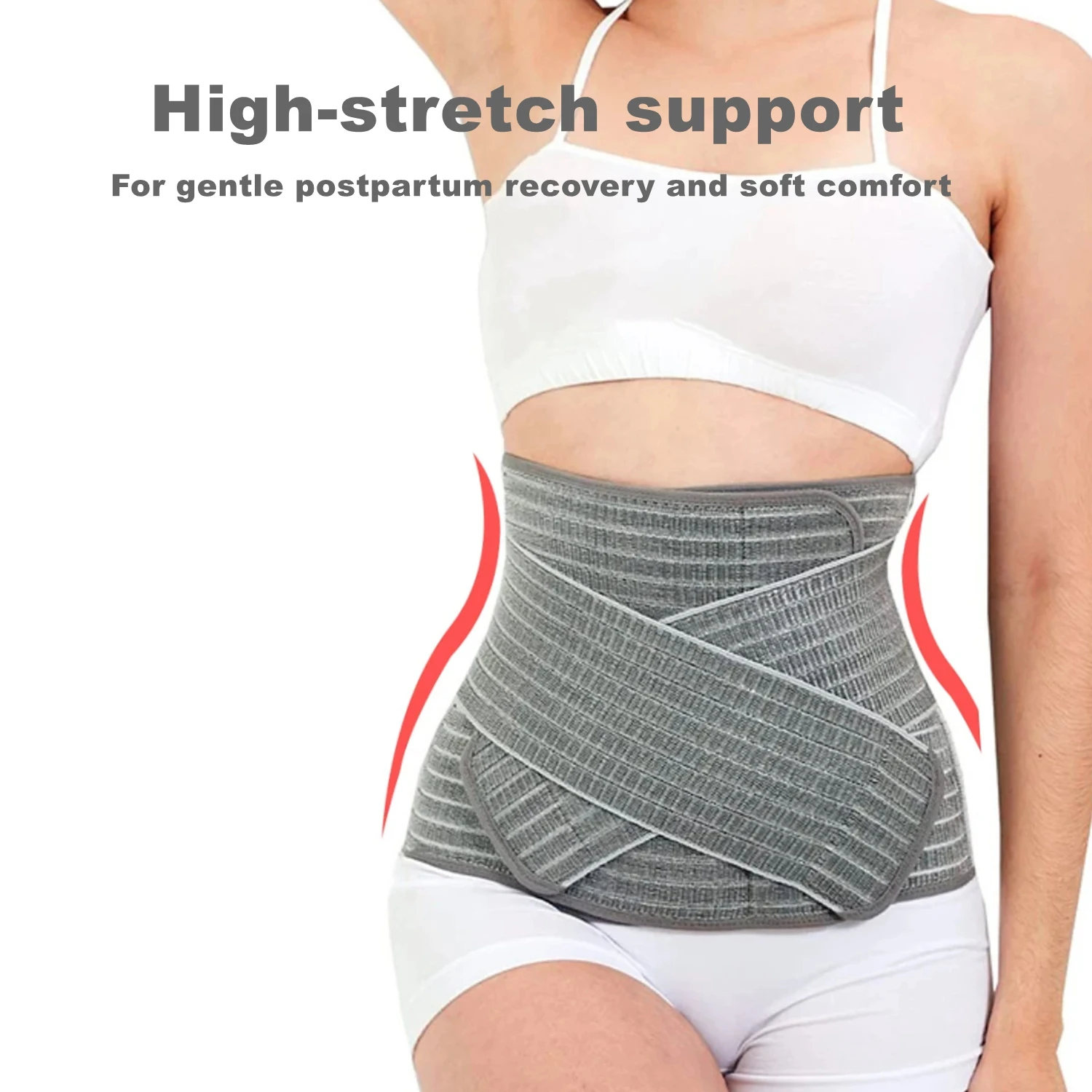Postpartum Belly Band – Adjustable C-Section Recovery & Abdominal Support - close-up detail