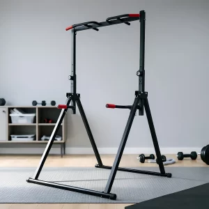Adjustable Pull-Up Bar Station – Foldable 200kg Frame with Parallel Bars