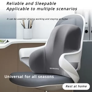 2-in-1 Memory Foam Seat & Lumbar Cushion Set – Office and Car Back Support